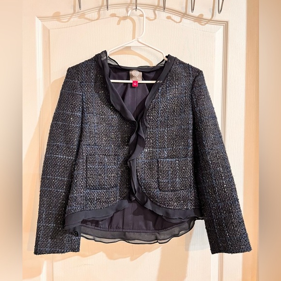 NWT Women's Vince Camuto Embellished Tweed Blazer - Picture 2 of 10